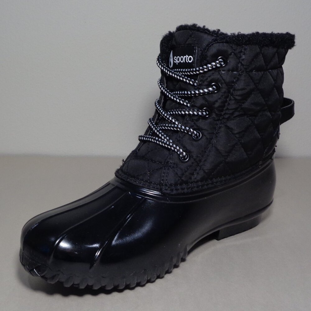 Sporto Size 10 M / ANDIE / Black / Lined / Duck Boots / New Women's Shoes - Picture 7 of 16